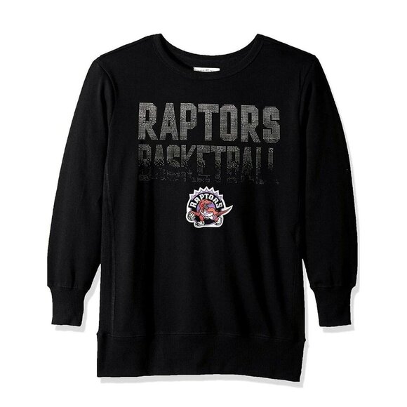 NBA Toronto Raptors Showtime Pull Over Sweater Womens Size XL GIII 4 Her Black - Picture 1 of 6